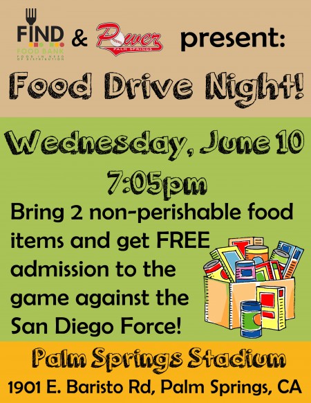FIND Food Bank Food Drive Night (Wednesday, June 10)