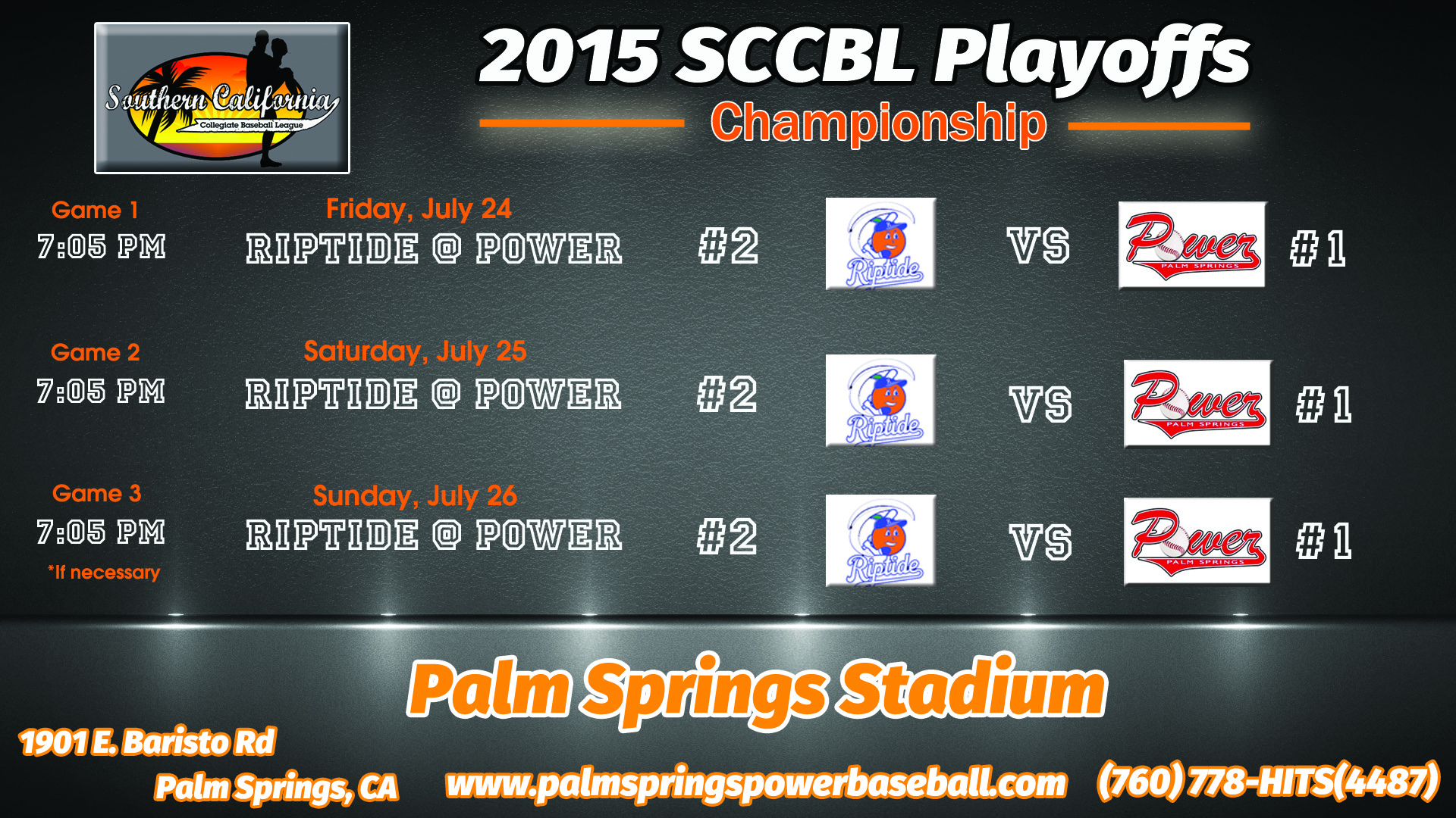 POWER to take on Riptide in SCCBL Championship Series this Friday